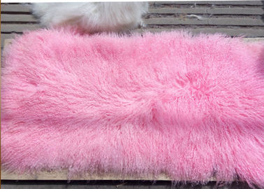 Китай Монгольские шерсти 60*120км овчины половика 100% овчины реальные покрасили образцы розового цвета свободные поставщик