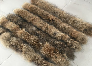 Китай Отделяемый естественный клобук воротника меха енота длиной на пальто 80км куртки людей поставщик