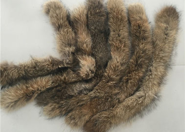 Китай Воротника меха енота пальто нежность неподдельного большого теплая с естественным цветом Брауна поставщик