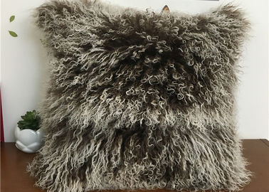 Китай Подушка меха овечки тибетской крышки подушки Ламбсвоол естественная длинная с волосами монгольская поставщик