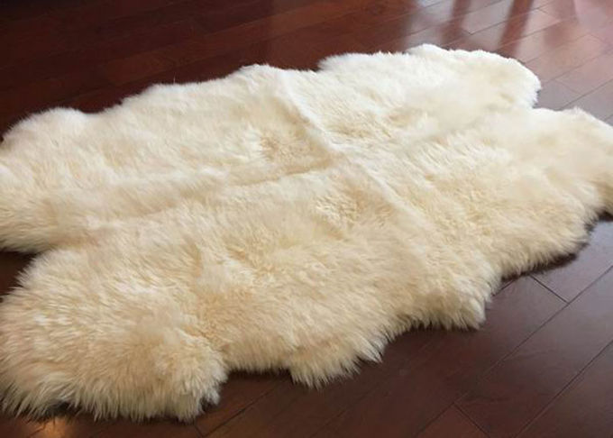 Половик цвета слоновой кости зоны 4 шерстей Австралии реального половика овчины большой белый кс 6 шубнина фт 4
