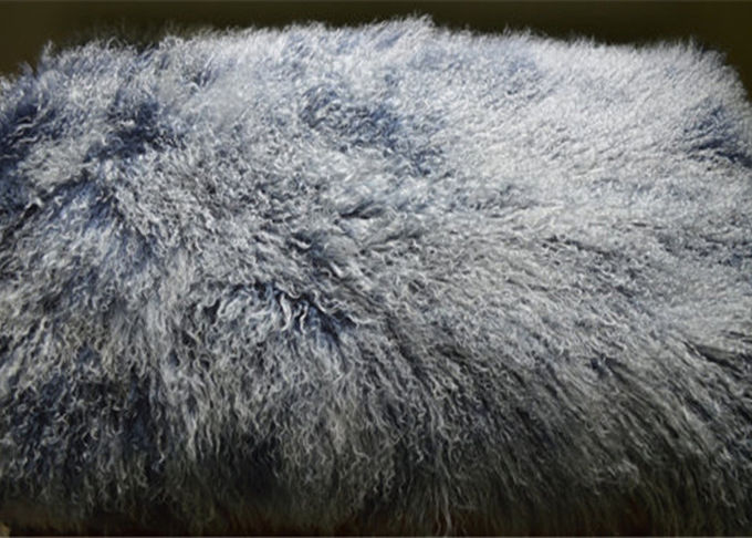 Мех овечки монгола половиков 100% овчины спальни шубнины тайника серое с длинными волосами