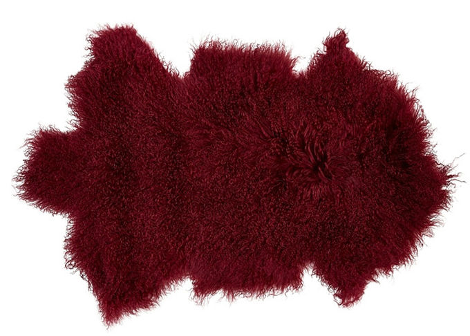Половики и ковры пола одеял естественного розового реального монгольского одеяла меха кровати половика овечки декоративные для живущей комнаты