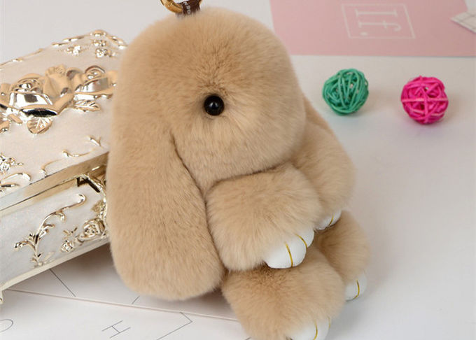 Кольцо для ключей шарика меха кролика круглое расплывчатое, милое пушистое Кейчайн для шкентеля сумки