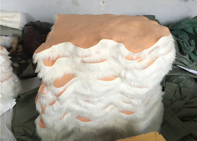 Домашний половик меха Фаукс живущей комнаты пушистый, половик зоны меха Фаукс анти- выскальзывания белый 