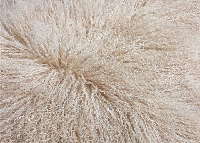 Подушка меха овечки тибетской крышки подушки Ламбсвоол естественная длинная с волосами монгольская