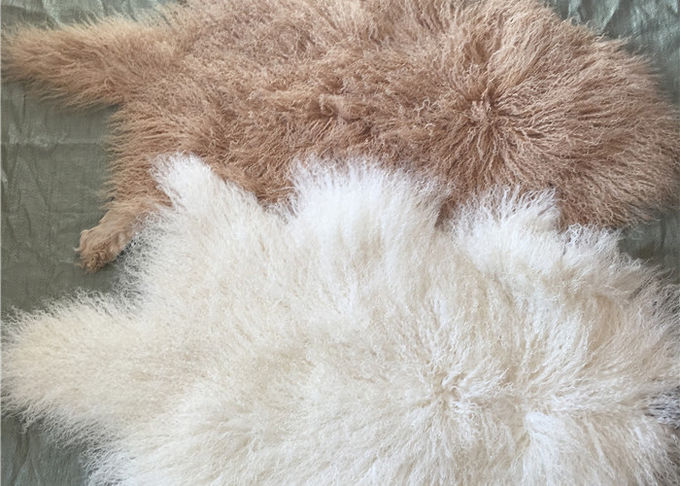 Овчина естественной курчавой шубнины меха овечки монгольская прячет длинный половик пола ламбскин