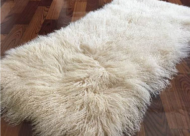 Китай Придавать огнестойкость цвета бежа половика 60кс120км овчины одеяла кровати меха монгольский поставщик