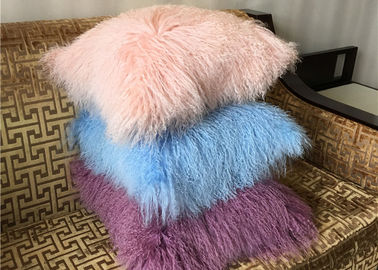 Китай Ход меха овец волос монгольской подушки меха роскошный покрашенный реальный длинный для дома поставщик