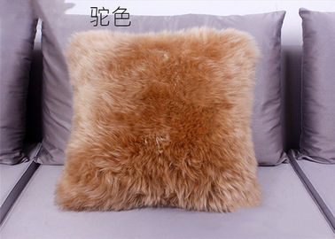 Китай Форма квадрата подушки сидения Ламбсвоол домашней софы декоративная с длинными ровными шерстями поставщик