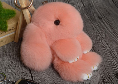 Китай Кольцо для ключей шарика меха кролика круглое расплывчатое, милое пушистое Кейчайн для шкентеля сумки поставщик