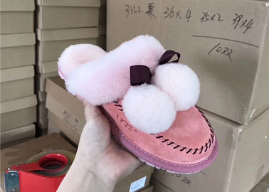 Китай Свет - розовые мягкие единственные тапочки для спальни, тапочки шерстей овец дома женщин поставщик