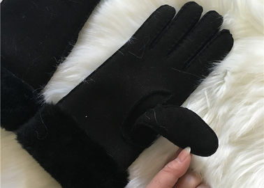 Китай Унисекс дамы перчаток зимы тумака меха овчины ягнятся перчатки кожи длинные стильные поставщик