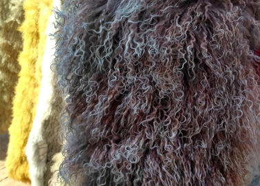 Китай Одеяло меха овец реального длинного ламбсвоол овчины волос неподдельного монгольского курчавое поставщик
