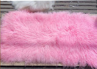 Монгольские шерсти 60*120км овчины половика 100% овчины реальные покрасили образцы розового цвета свободные