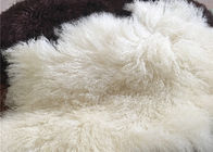 Китай Мех Материрал длинных шерстей овец волос естественных курчавых монгольское белое для хода кровати компания