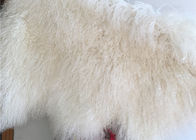 Сливк Ламбскин волос овчины половик 100% меха естественной длинной монгольской белый курчавый