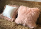 Выполненное на заказ 100% длинные волосы монгольская подушка 45кс45км меха овечки покрасило цвета свободные образцы поставщик