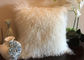 Крышка 40км подушки кожи овец монгольских волос подушки меха естественных белых длинных тибетская поставщик