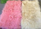 Монгольские шерсти 60*120км овчины половика 100% овчины реальные покрасили образцы розового цвета свободные поставщик
