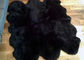Ровное поверхностное черное одеяло хода меха, черный дополнительный большой половик овчины поставщик