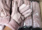Пинк л размер стороны ровных поверхностных перчаток овчины зимы самых теплых двойной поставщик
