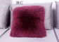 Форма квадрата подушки сидения Ламбсвоол домашней софы декоративная с длинными ровными шерстями поставщик