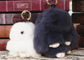 Портативная машинка формы Кейчайн 20км меха кролика большого размера реальная милая для сумки девушки поставщик