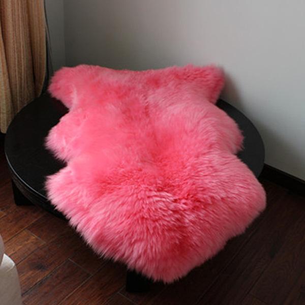 Реальная длинная кровать меха шерстей Мерино бросает одеяла с изготовленными на заказ цветом/размером