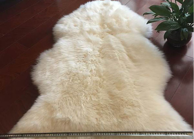 Шерсти Мерино домашнего декоративного белого реального половика овчины длинные форма 60 кс 90км естественная 