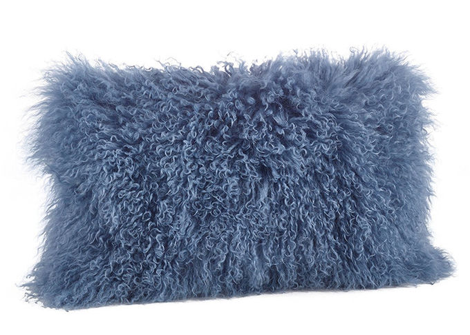 Крышка подушки 20 дюймов квадратная белая расплывчатая, мягкая монгольская подушка Лумбар меха 