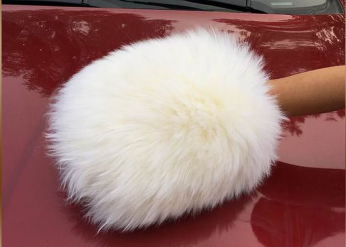 Перчатка чистки автомобиля Ламбсвоол Австралии длинных волос перчатки мойки овчины реальная