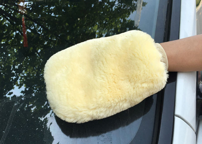 Неподдельный Миттен мытья шерстей стороны двойника перчатки мойки овчины для детализировать автомобиля
