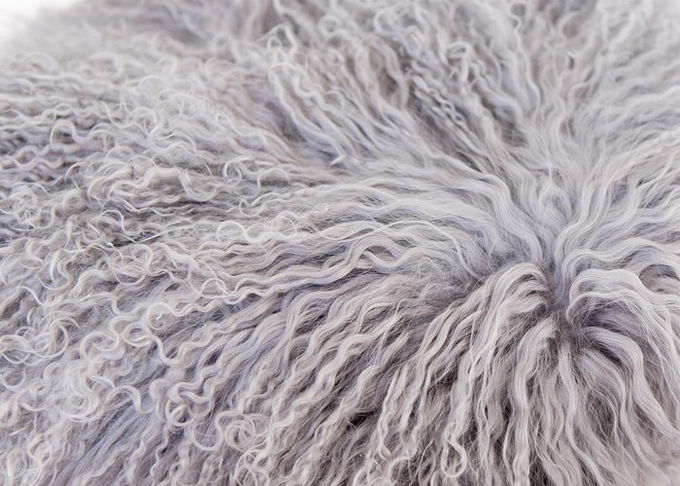 Ход меха овечки Тибета волос монгольской подушки меха роскошный неподдельный длинный для дома