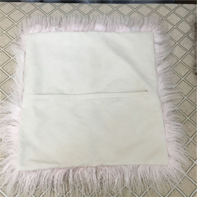 Крышка подушки 20 дюймов квадратная белая расплывчатая, мягкая монгольская подушка Лумбар меха 