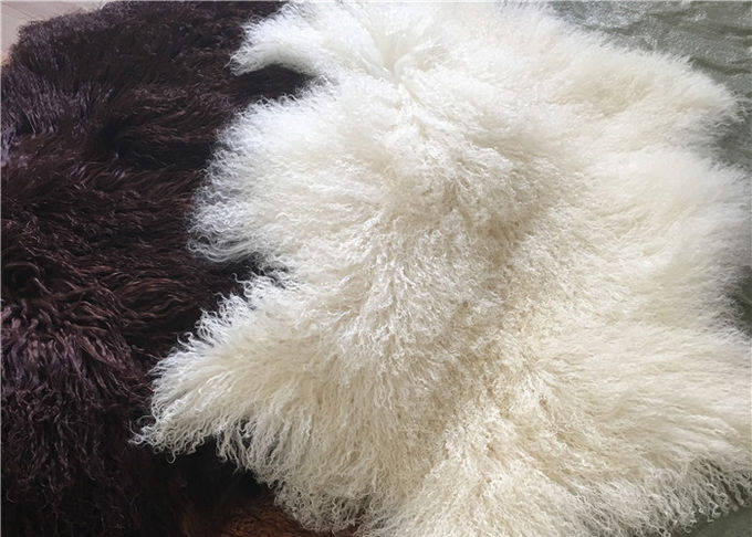 Крышка плиты шерстей монгольского меха овечки Тибета волос тайника 100% овчины длинного курчавая