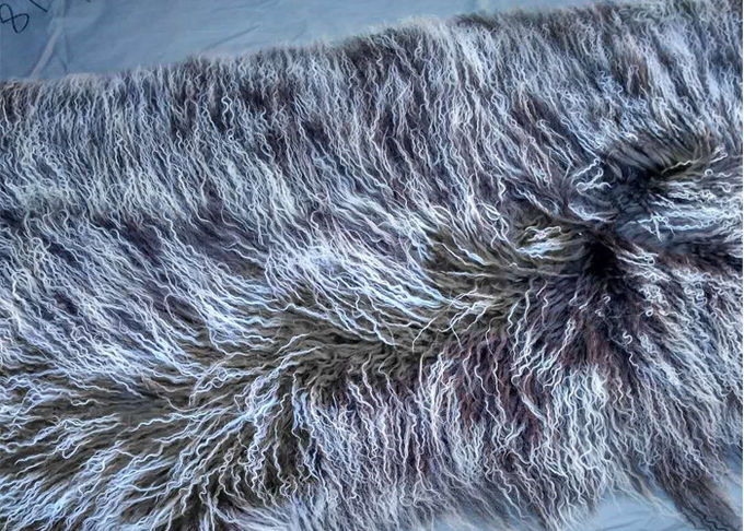 Крышка валика меха овечки монгольских волос хода меха подушки ламбскин курчавых длинных тибетская