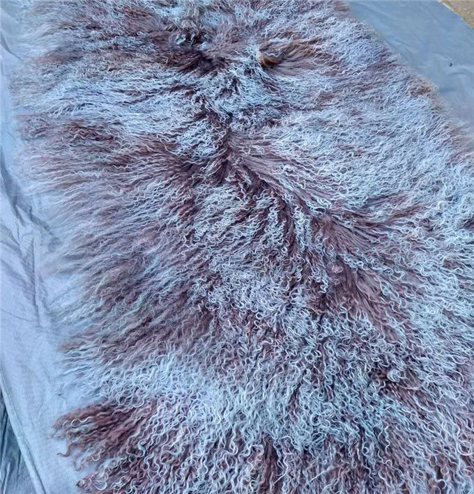 Подушка хода меха Ламбсвоол длинного валика меха овец волос курчавого монгольского тибетская