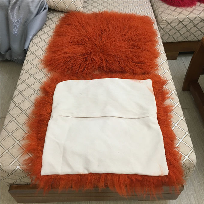 случая подушки шерстей овчины подушка ламбскин крышки подушки шерстей курчавого монгольская